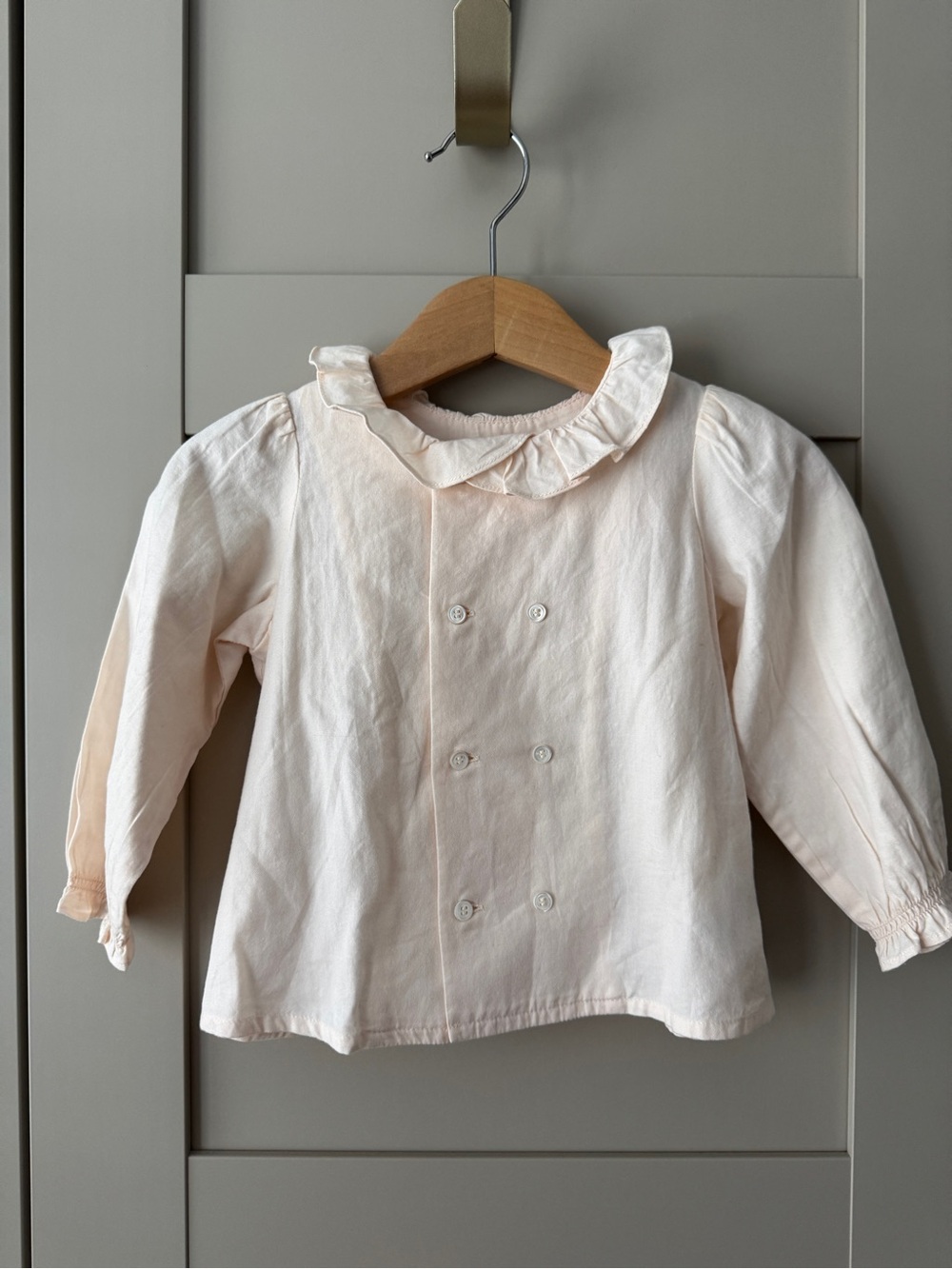 Children’s Bonpoint 12M Blushing Peach Double-breasted GIGI Blouse NWT